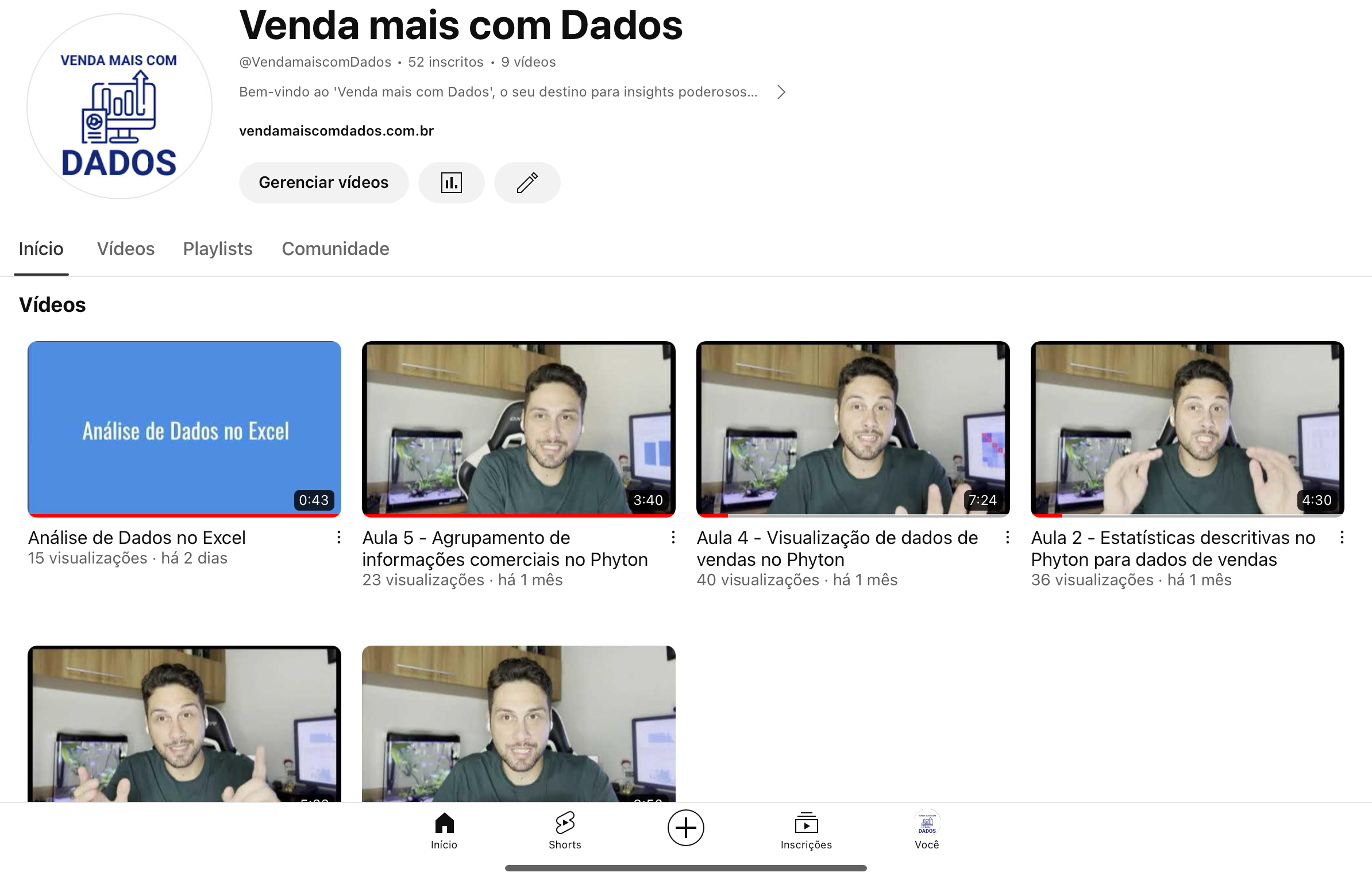 Acesse nosso Canal do Youtube